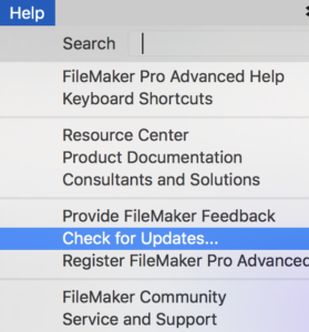 filemaker pro mac will not install the auto update